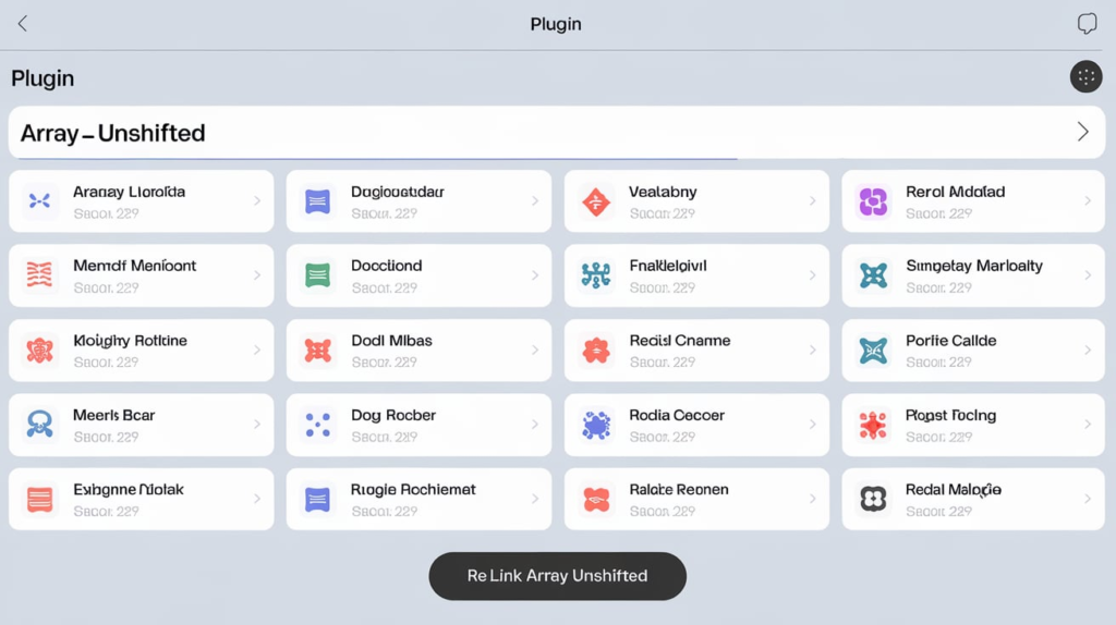 relink array_unshifted from plugin list
